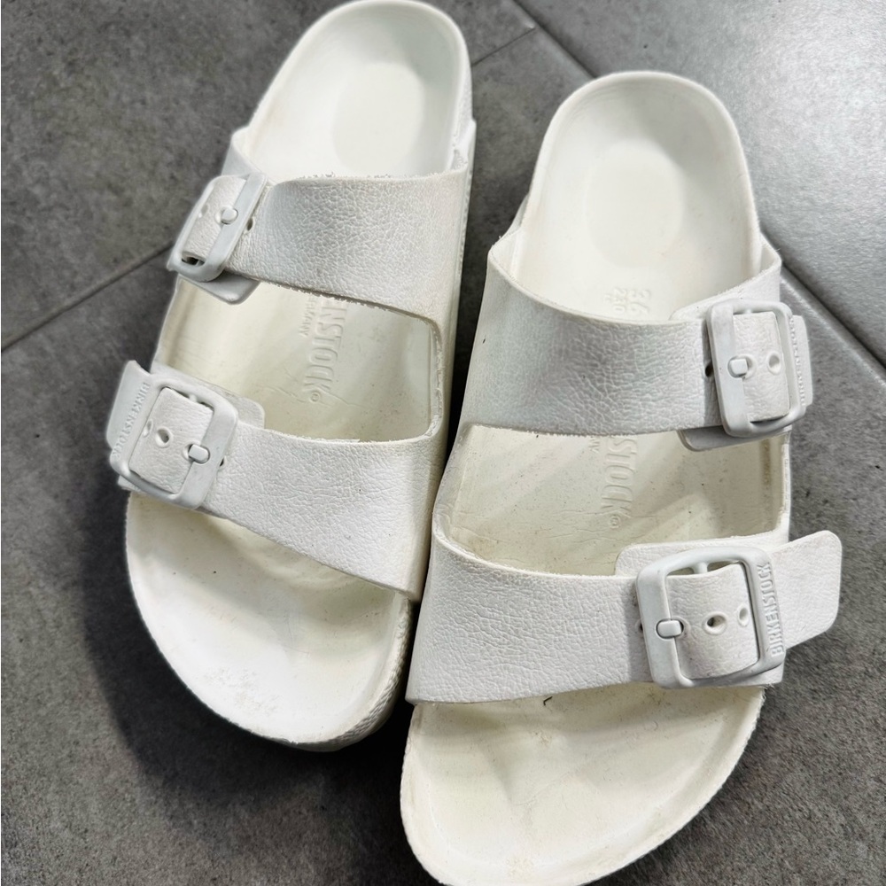 White Birkenstock Sandals